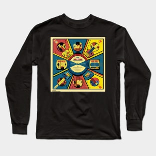 Vintage Pop Art Vinyl LP Roundup Long Sleeve T-Shirt